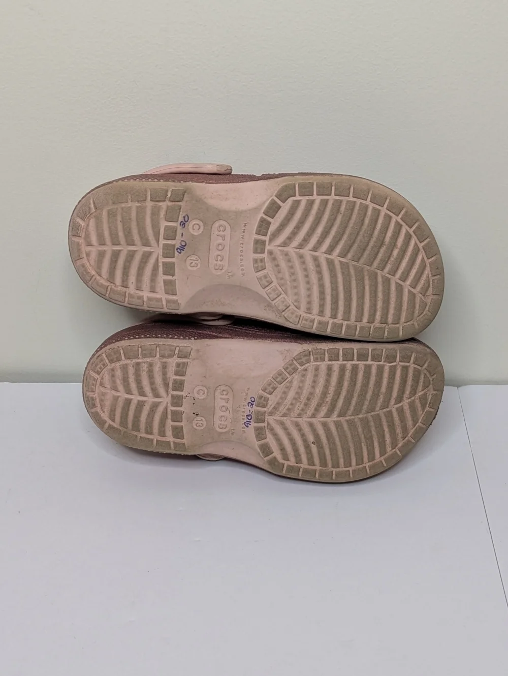 Crocs Pink Sparkles Water Shoe Sandal 13T